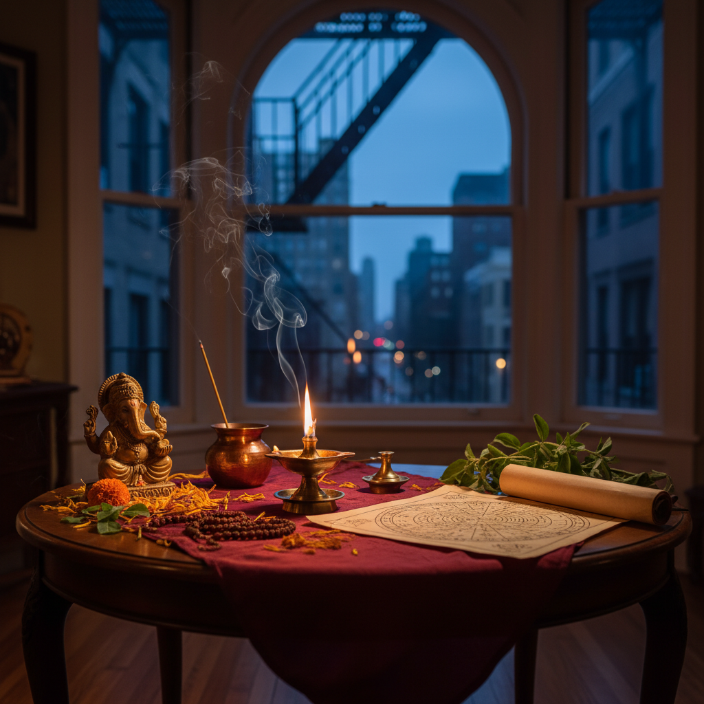 Spiritual Healer in New York: When to Seek Help and What to Expect Spiritual healer guiding client with Vedic astrology in Queens NY