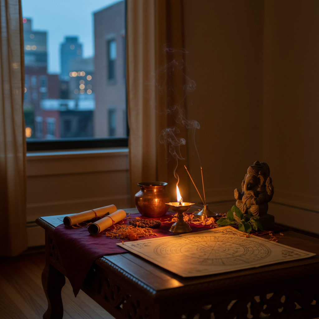 Spiritual healer guiding client in Queens NY astrology session