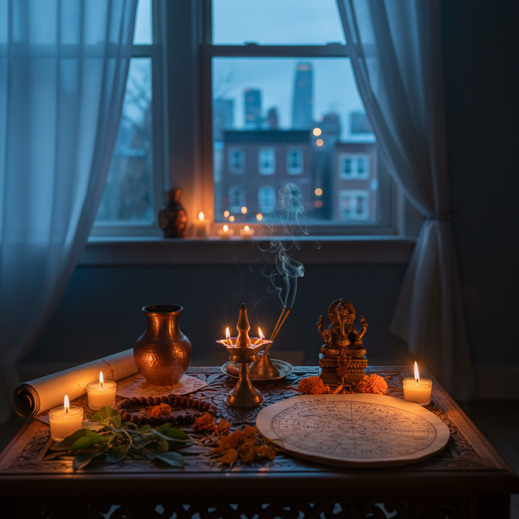 Spiritual healer consulting client in Queens NY center