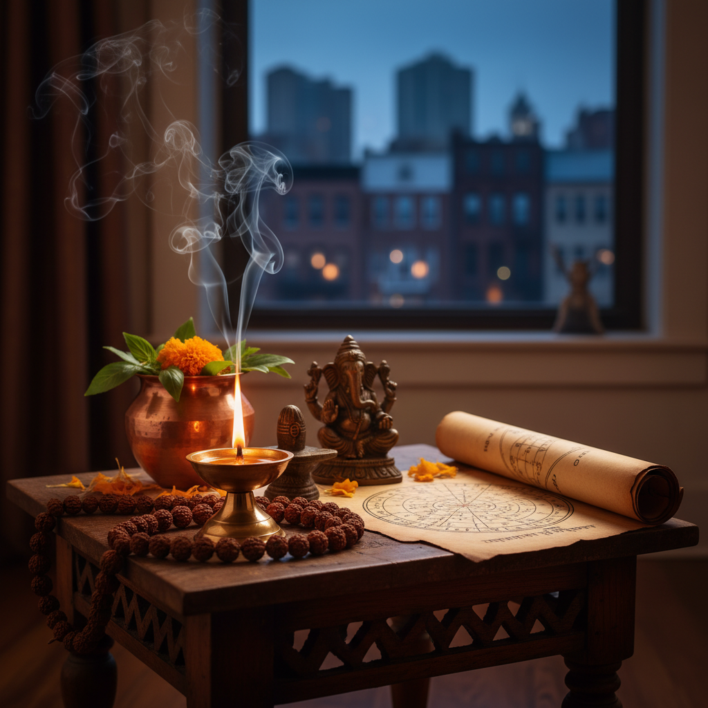 Spiritual healer with client in Queens NY center teaching energy cleansing