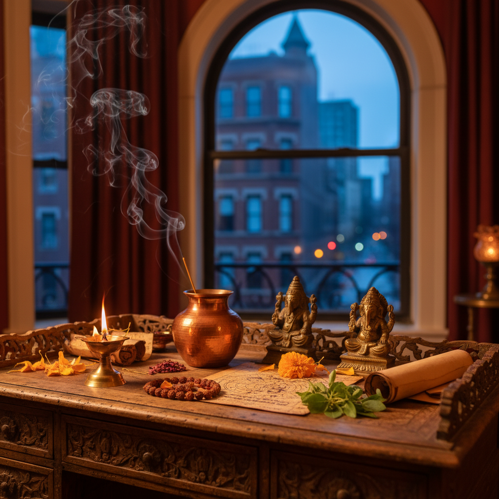 Spiritual Healer in New York: When to Seek Help and What to Expect Spiritual healer helping client with Vedic astrology in Queens NY
