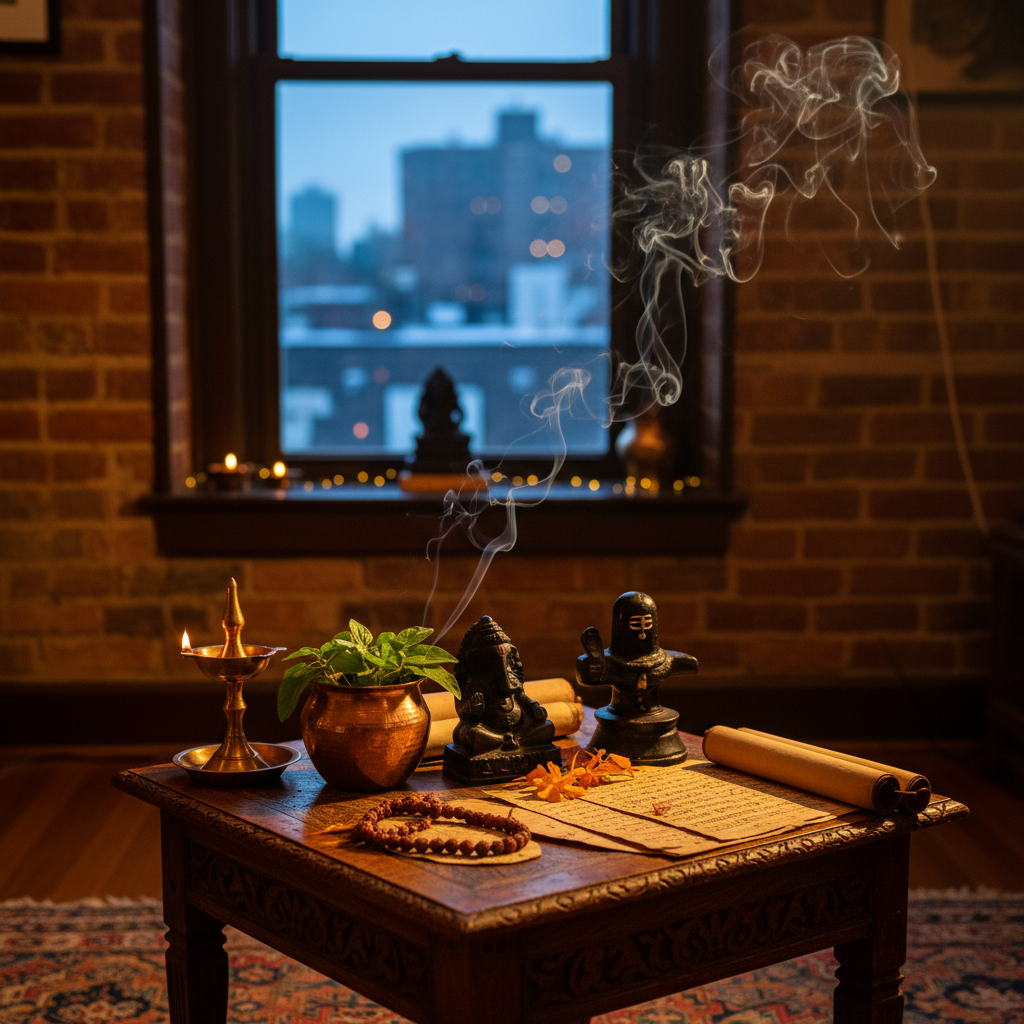 Spiritual healer performing energy cleansing in Queens NY center