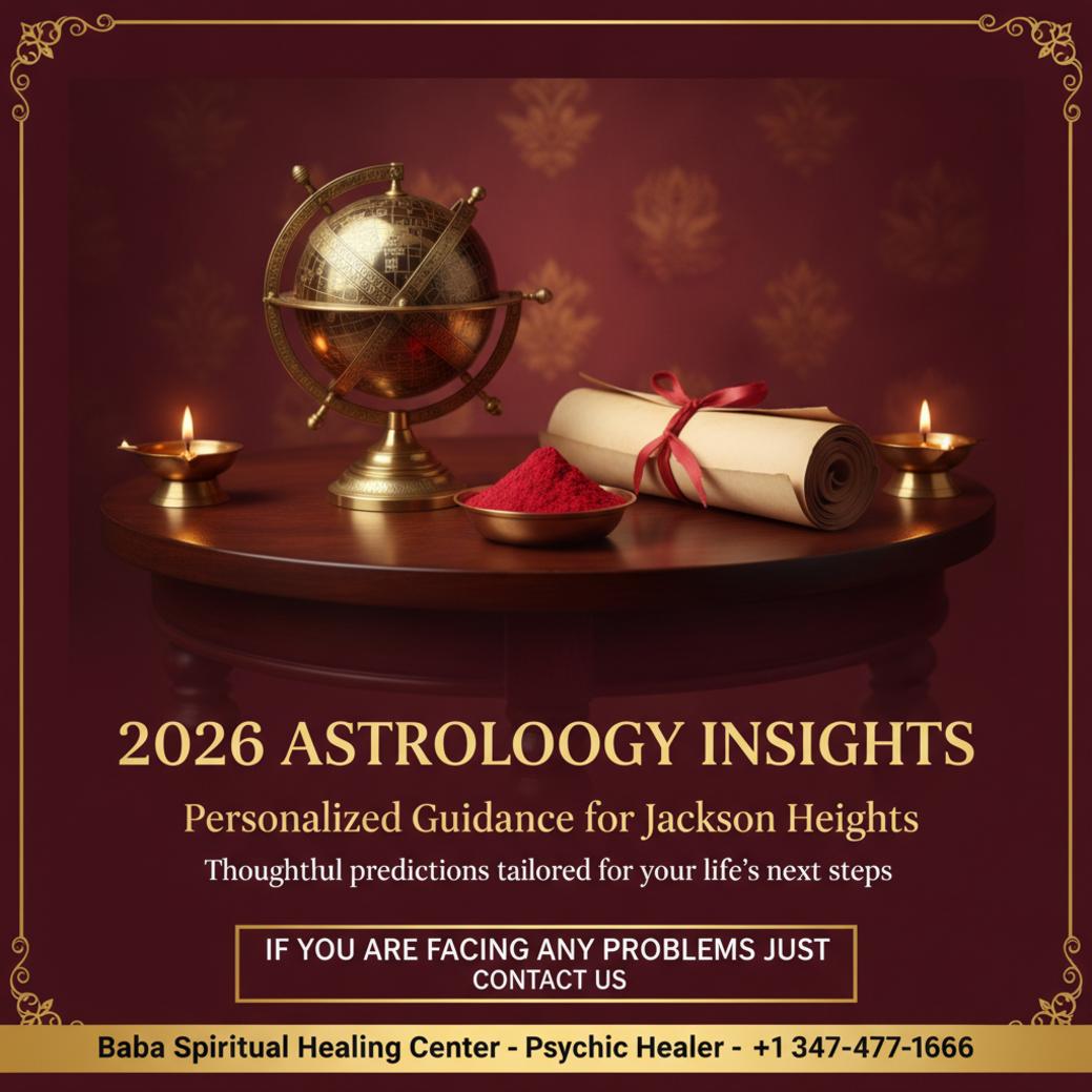 2026 Vedic astrology predictions tools on wooden table in Jackson Heights