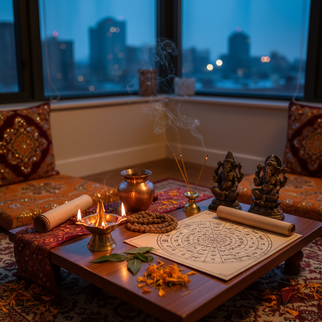 Spiritual healer in Queens NY performing Vedic astrology reading