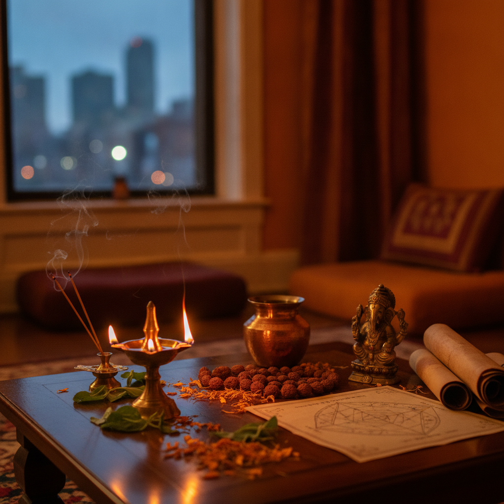 Why Do New Yorkers Trust Astrologers in Queens? Authentic astrologer consulting client in Queens NY with Vedic chart