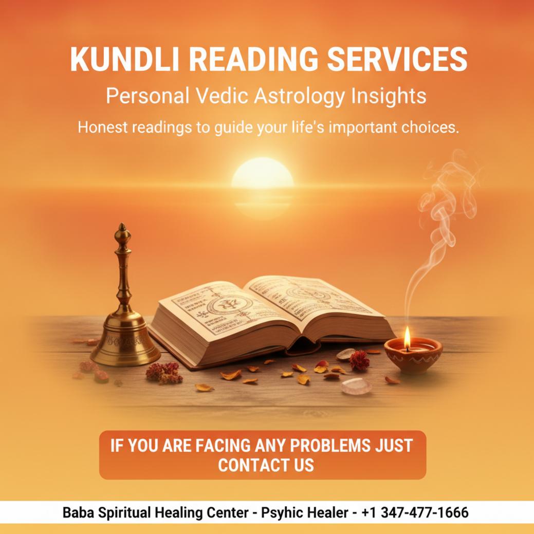 How Kundli Reading in Flushing Can Support Your Next Steps Kundli reading setup with Vedic astrology books and diya lamp in Flushing