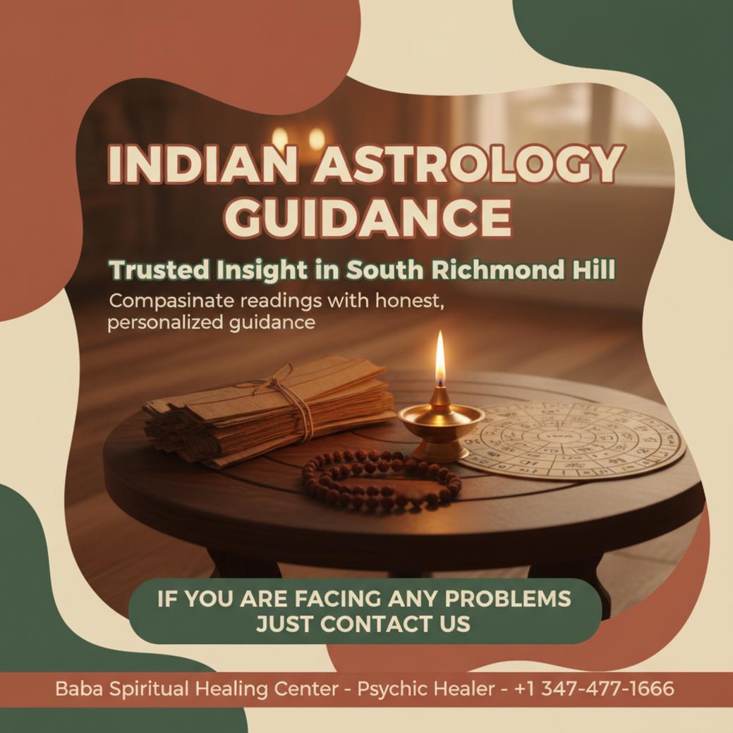Indian astrologer tools with kundli chart in South Richmond Hill room