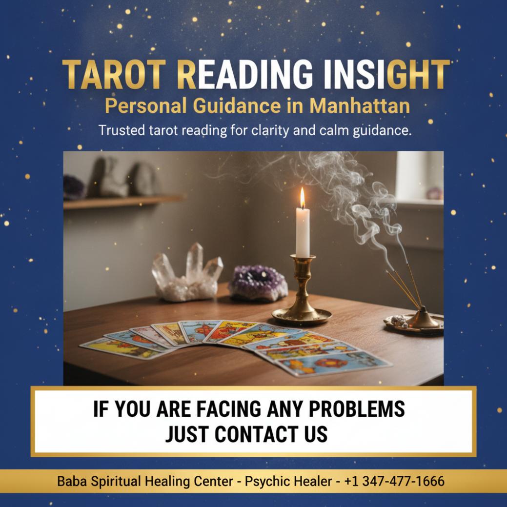 How Tarot Reading Works — A Manhattan, NY Astrologer Explains Tarot reading session with cards and candlelight in Manhattan, NY