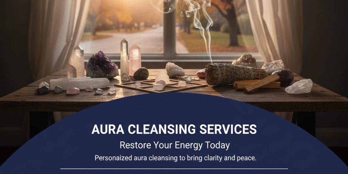 Aura cleansing setup with crystals and sage in Richmond Hill Queens