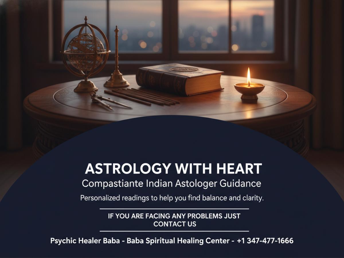 Indian astrologer workspace with books and tools <a href=