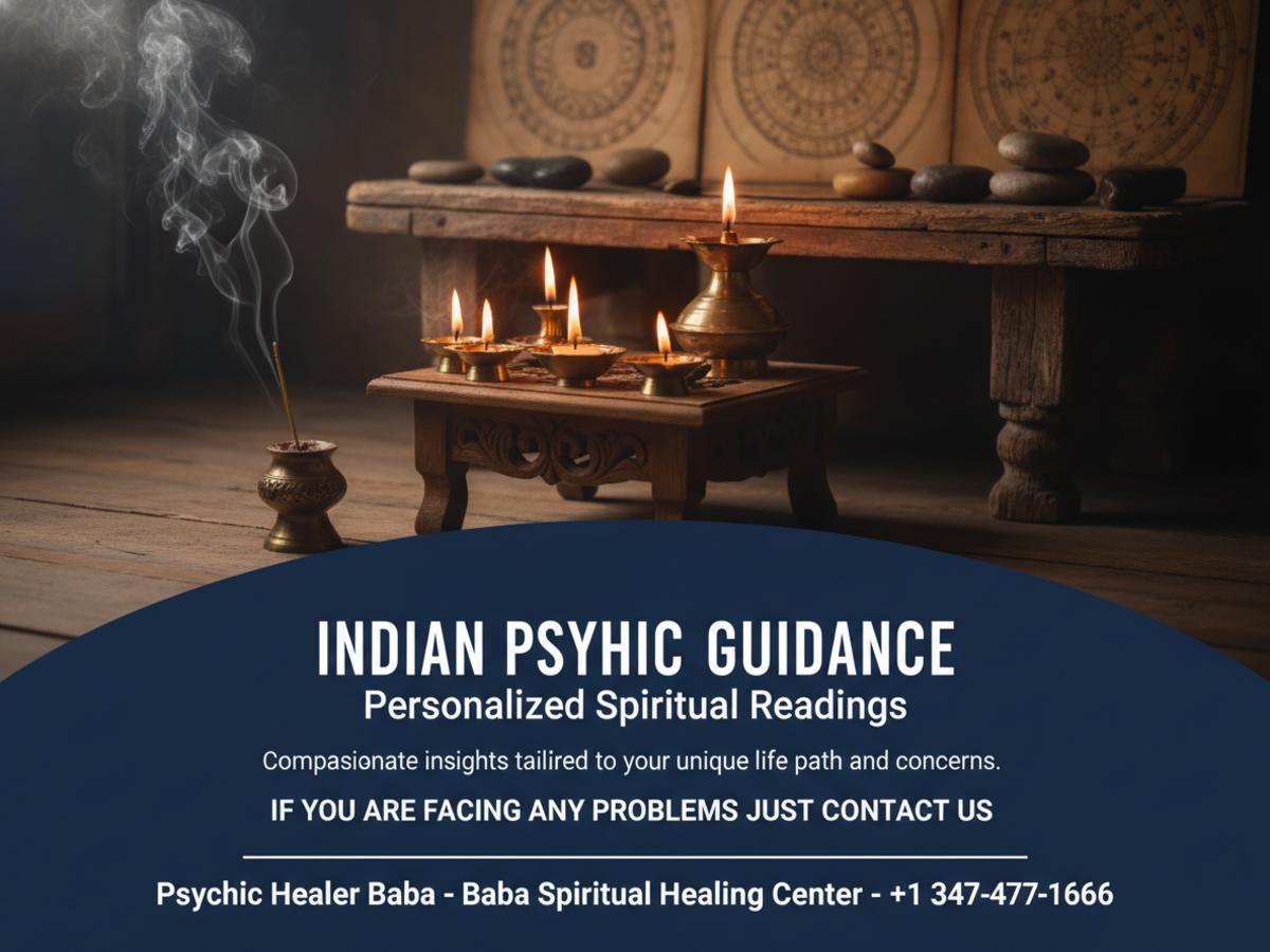 Indian psychic spiritual reading setup New York calming atmosphere