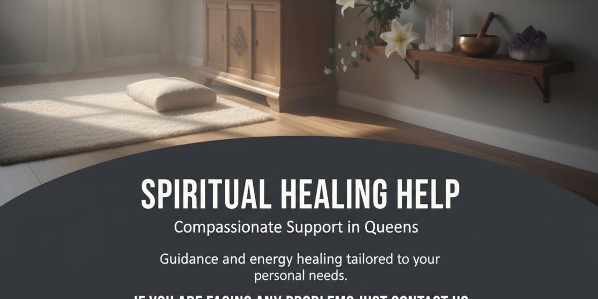 Spiritual healer room with candles and crystals in Queens, NY